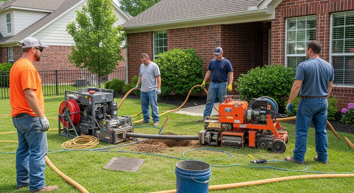 Trenchless sewer line repair in Charlotte NC